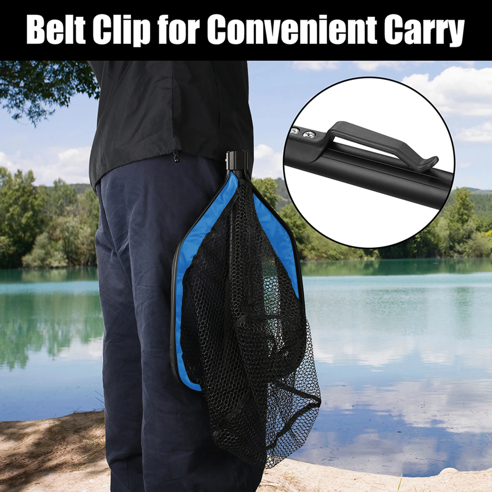 Retractable Landing Net Folding 1.9m/1.5m/1.3m Telescopic Fishing Net Outdoor Sea Mesh Portable Hand Dip Net For Carp Fly Fun
