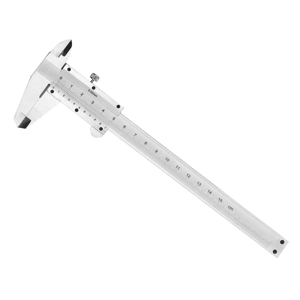 0-150mm 0-6 Inch Vernier Caliper High Accuracy Stainless Steel Plastic Gauge Measuring Tool Inside Outside Depth Micrometer