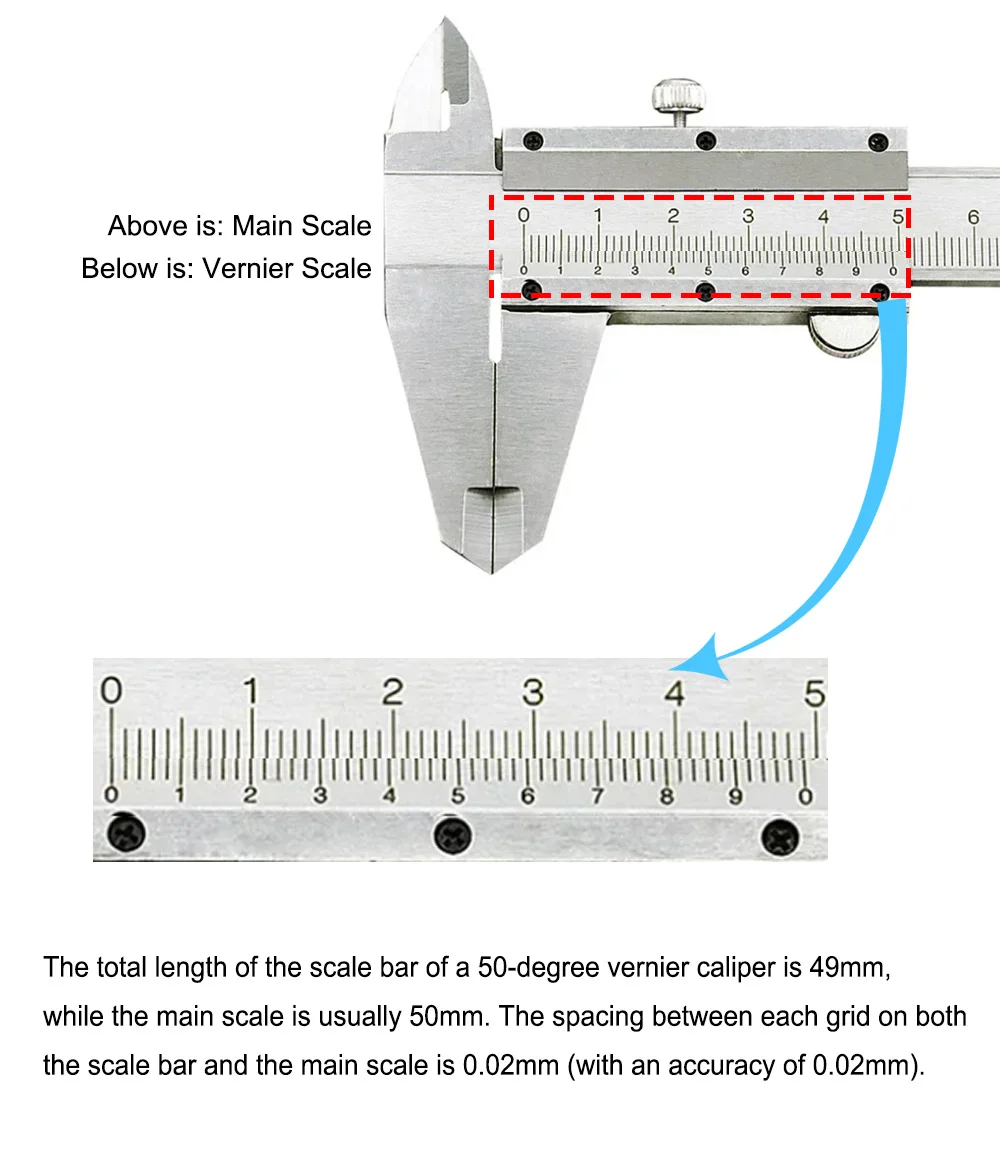 0-150mm 0-6 Inch Vernier Caliper High Accuracy Stainless Steel Plastic Gauge Measuring Tool Inside Outside Depth Micrometer