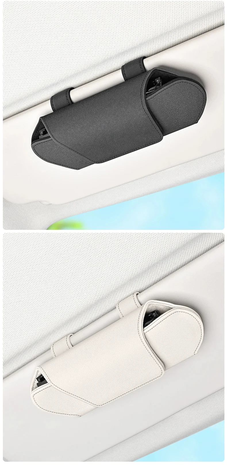 Magnetic Suction Car Glasses Case Car Sun Visor Storage Holder Car Interior High-end Sunglasses Box Auto Interior Accessories