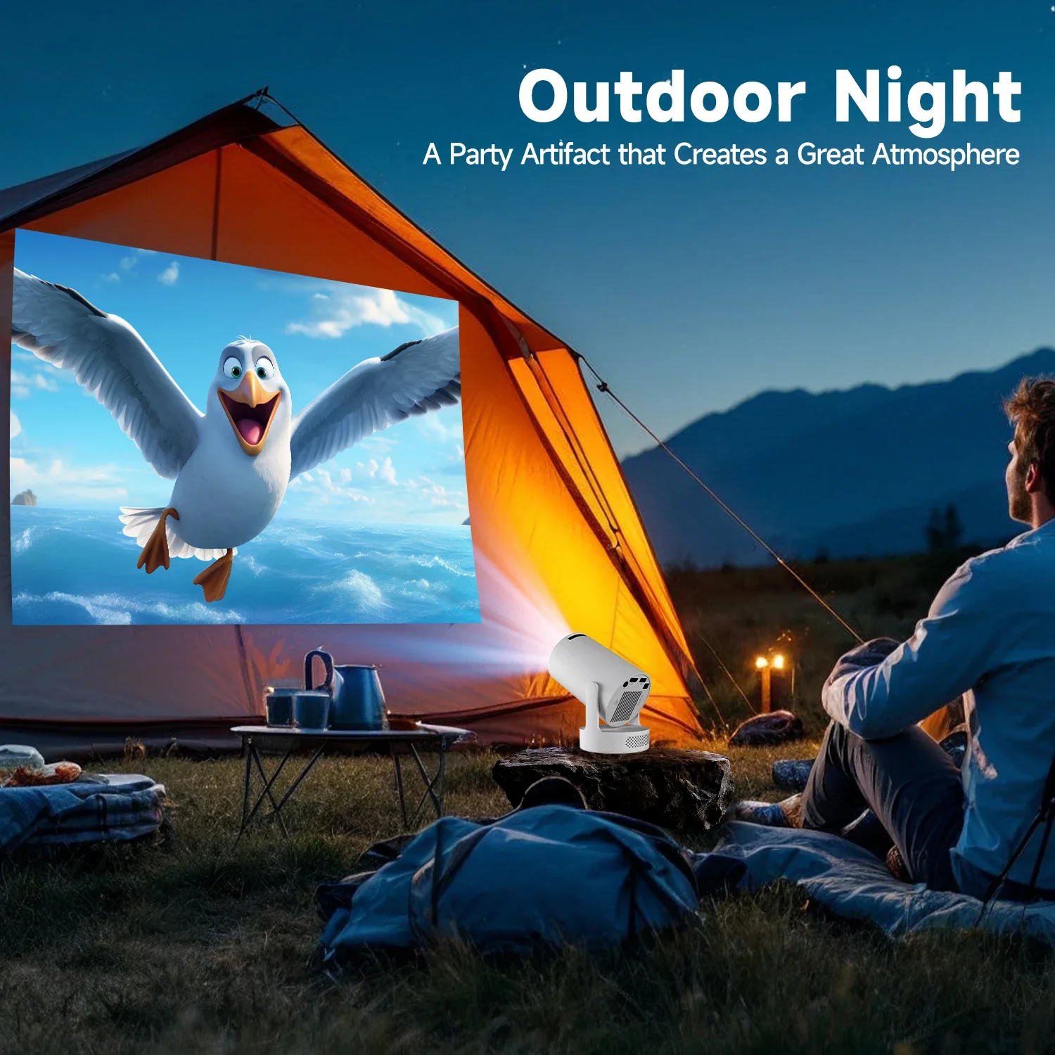 Magcubic HY300 Pro+ 8K Wifi6 Projector 290ANSI Android 14 Dual WIFI Allwinner H726 BT5.4 1280x720P Home Cinema Outdoor Portable