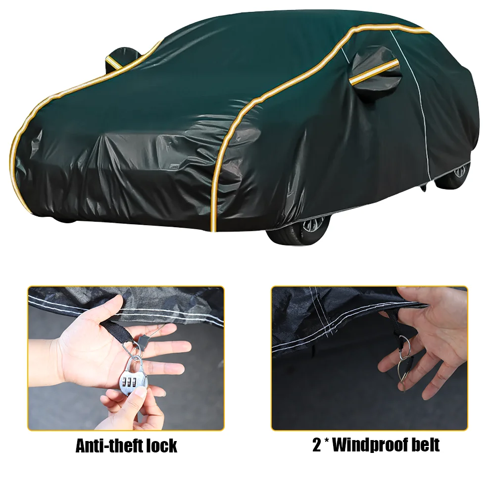 S-XLarge Waterproof 6 Layer Car Cover Heavy Duty Cotton Lined UV Protection UK