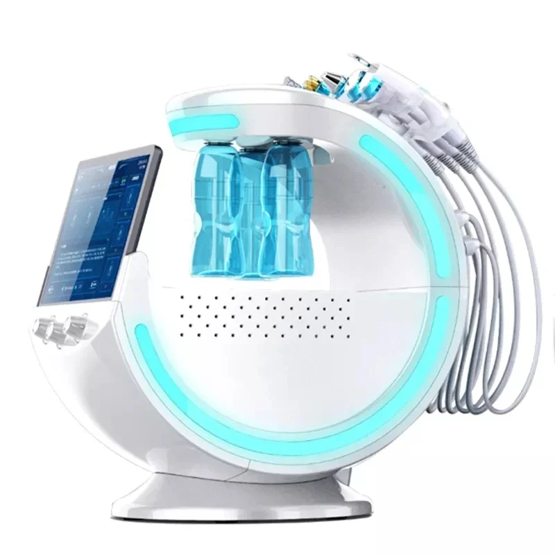 Hydrofacial 7 In 1 Professional Portable Dermabrasion Smart Ice Blue Facial Treatment Machine Latest Skin Rejuvenation Device.