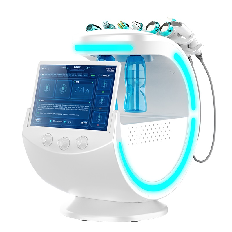 Hydrofacial 7 In 1 Professional Portable Dermabrasion Smart Ice Blue Facial Treatment Machine Latest Skin Rejuvenation Device.