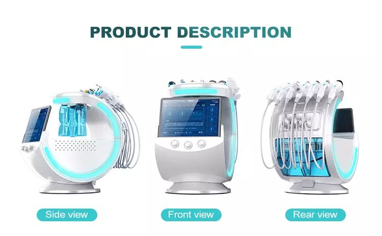 Hydrofacial 7 In 1 Professional Portable Dermabrasion Smart Ice Blue Facial Treatment Machine Latest Skin Rejuvenation Device.