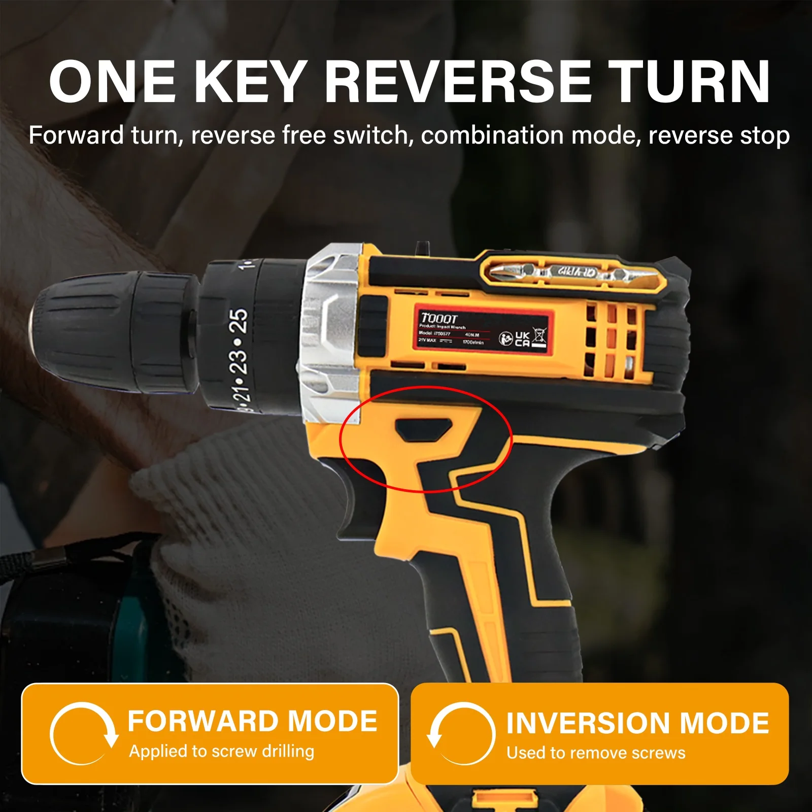 21V Cordless Screwdriver Kit with 2 Lithium Batteries & Screwdriver Bits, Handheld Power Screwdriver for Furniture Assembly, Home DIY and Daily Screw Fastening Work