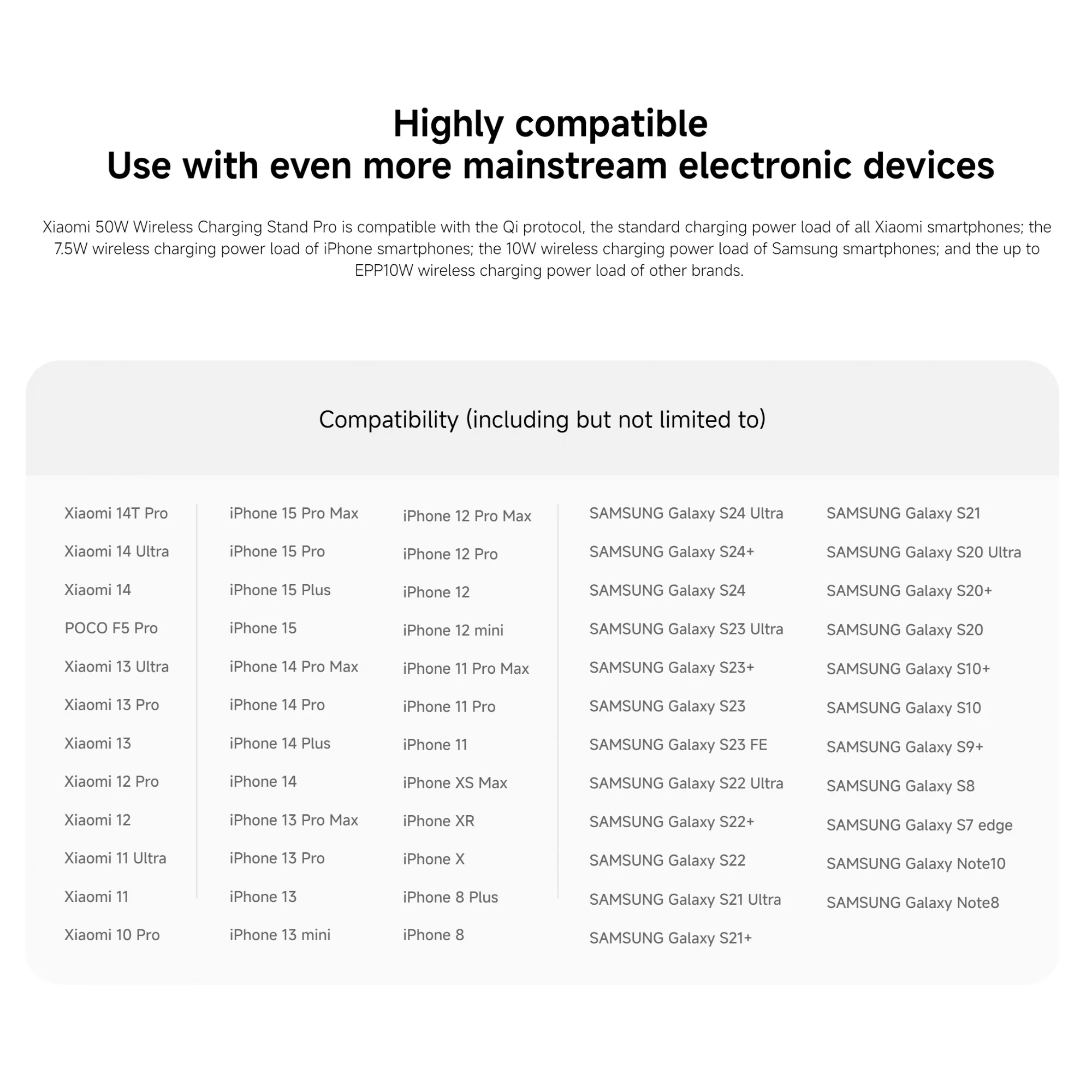 Xiaomi 50W Wireless Charging Stand Pro, High-efficiency Fast Charging Highly Compatible Quiet Heat Dissipation Safe and Reliable