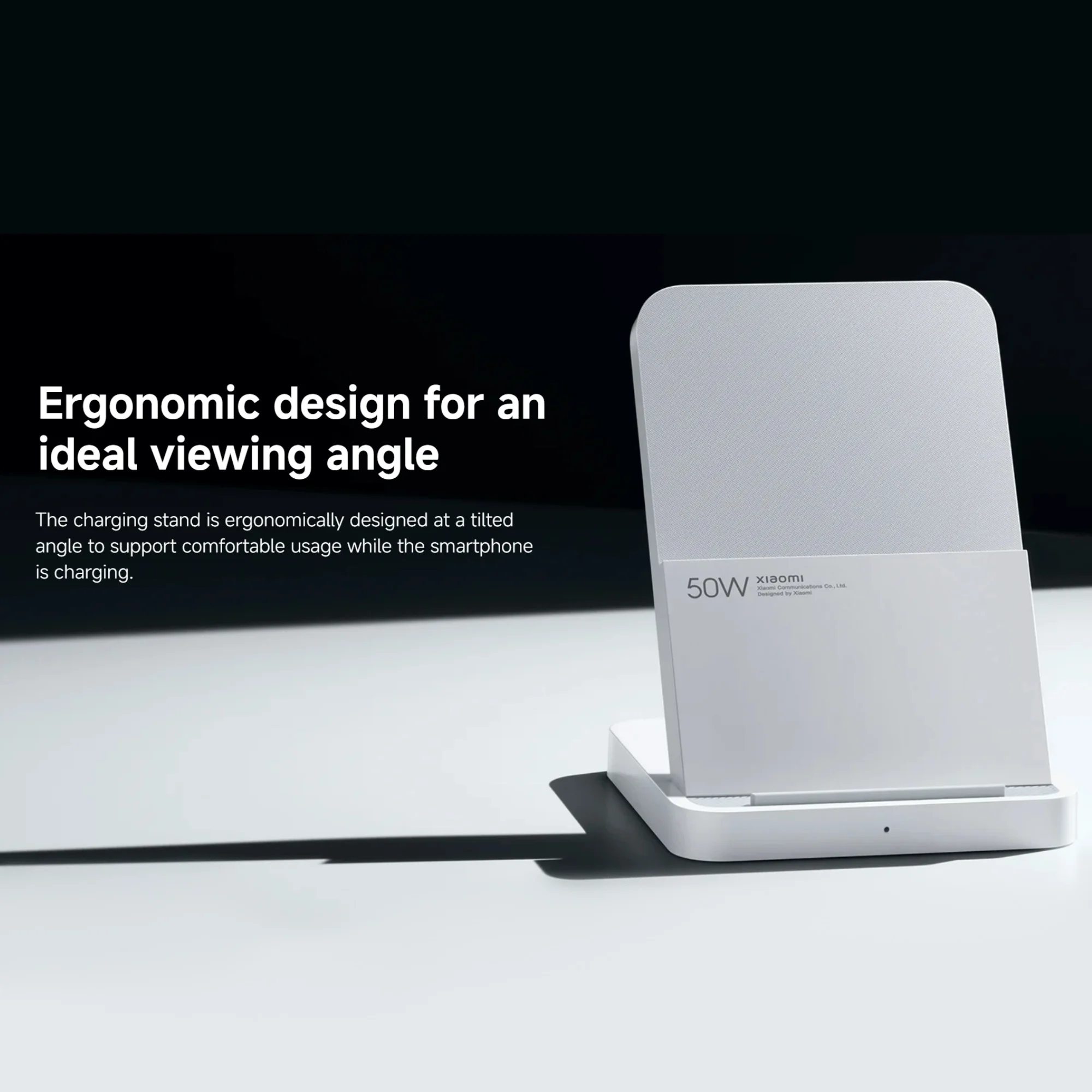 Xiaomi 50W Wireless Charging Stand Pro, High-efficiency Fast Charging Highly Compatible Quiet Heat Dissipation Safe and Reliable