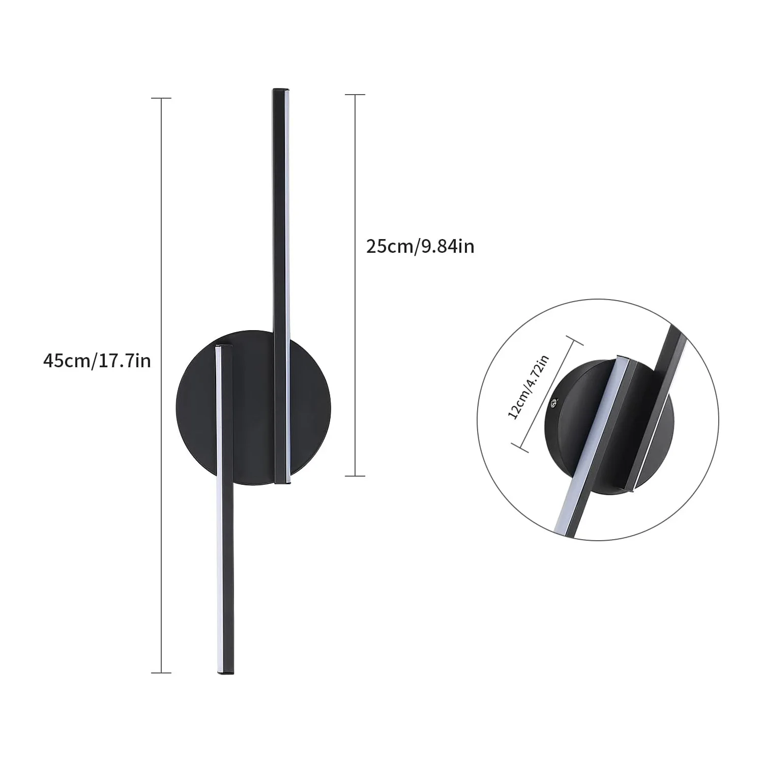 LED Wall Lamp,Modern Indoor Wall Light 16W 1800LM 3000K Ceiling Light,Wall Sconces For Living Room Hall Hallway Staircase