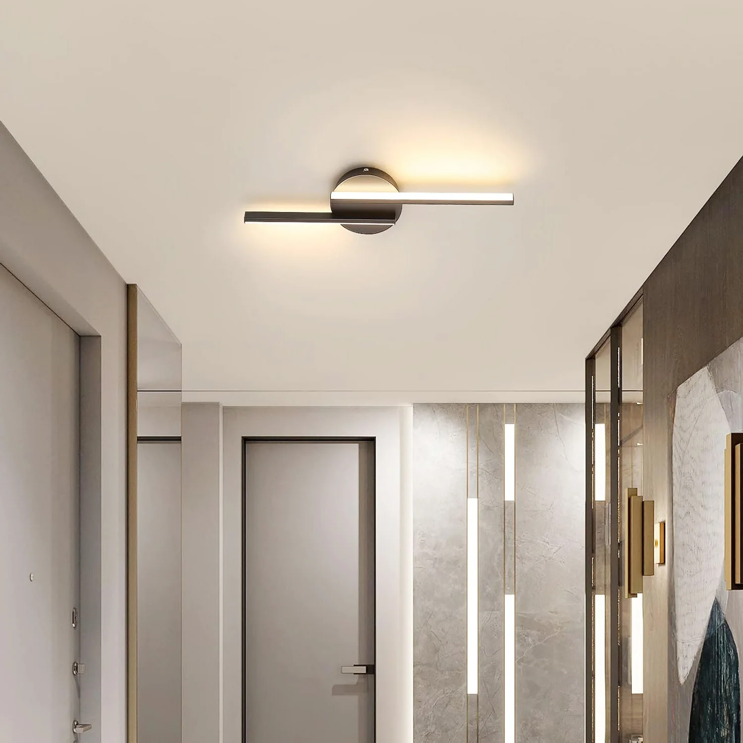 LED Wall Lamp,Modern Indoor Wall Light 16W 1800LM 3000K Ceiling Light,Wall Sconces For Living Room Hall Hallway Staircase