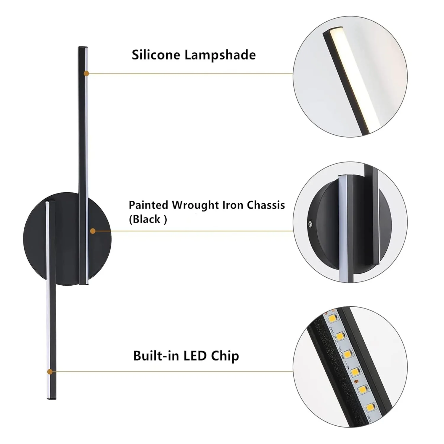 LED Wall Lamp,Modern Indoor Wall Light 16W 1800LM 3000K Ceiling Light,Wall Sconces For Living Room Hall Hallway Staircase