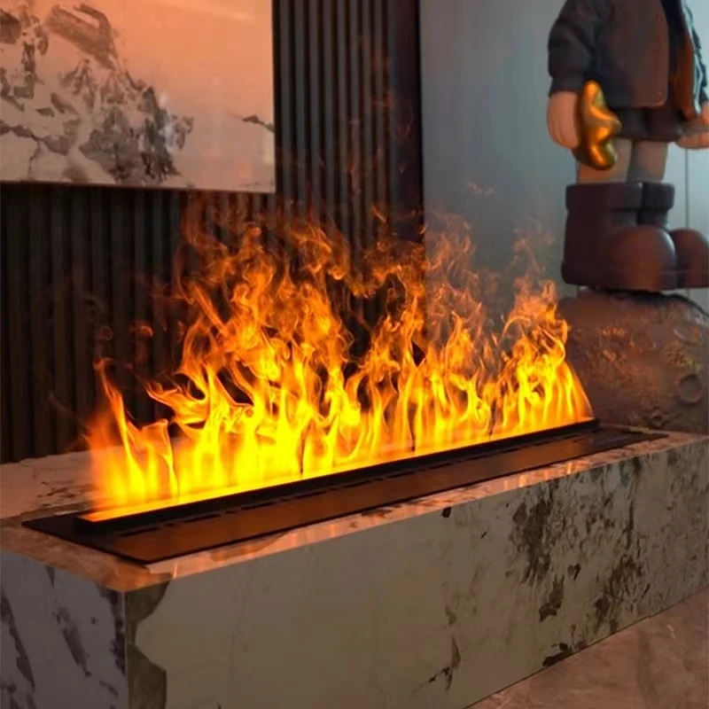 3D Atomizing Fireplace For Living Room Multi-color Fake Flame Electronic Fireplace Home Remote Control Water Steam Fireplace