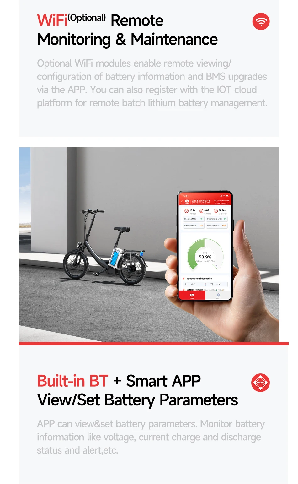 Daly Smart Active BMS 4s LiFePO4 8s 24V 16s 100A 150A 40A 60A 200A 12V 48V LiFePO4 1A Active Balance with UART RS485 WiFi Key