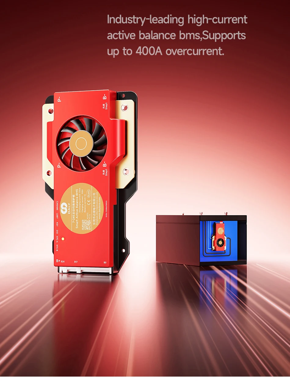 Daly Smart Active BMS 4s LiFePO4 8s 24V 16s 100A 150A 40A 60A 200A 12V 48V LiFePO4 1A Active Balance with UART RS485 WiFi Key