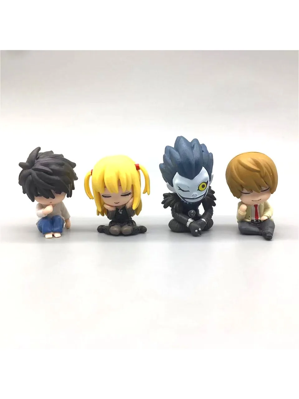 In-stock kawaii Shoulder-to-Shoulder anime death note Light Yagami Amane Misa Ryuk sitting waiting ornaments collection figures
