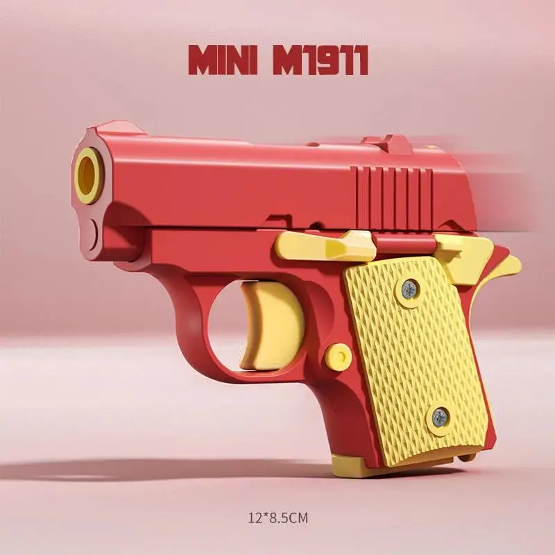 New Arrival Stress Relief ABS Plastic Mini 1911 3D Printed Gravity Fidget Gun Pistol Toy Gift Promotion Toy For Boys