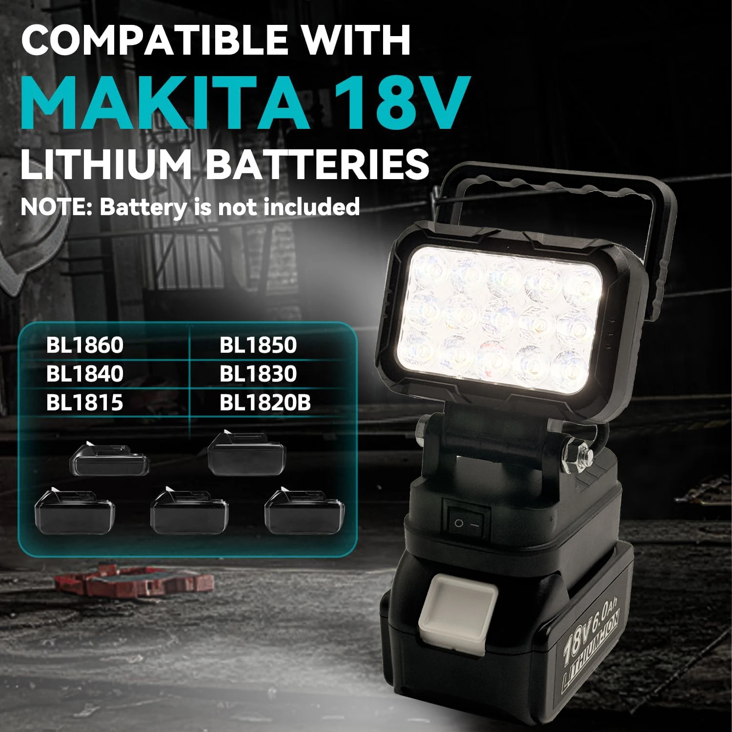 NEW 15 Beads LED Working Light Lamp For Makita 18V Li-ion Battery Flashlight Torch Spotlight Emergency Tool Light