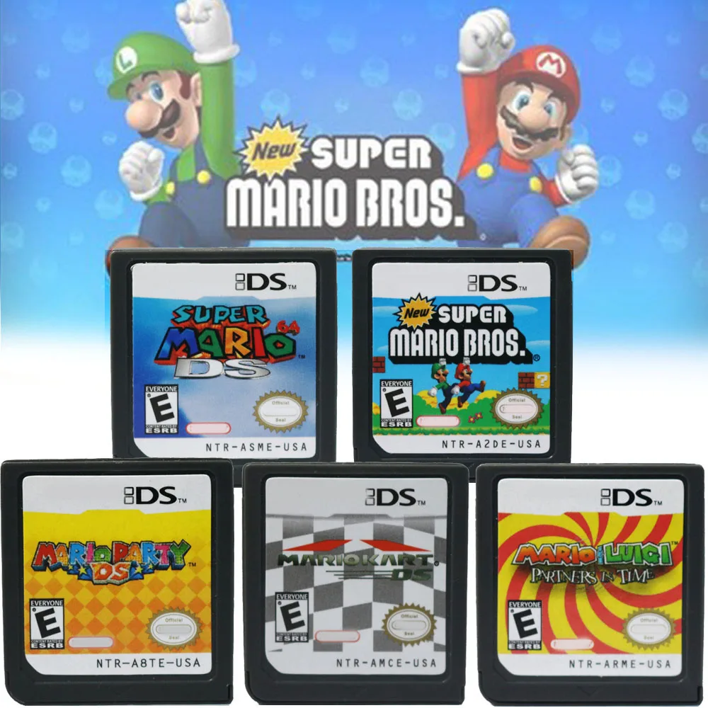 ☌DS Games Cartridge New Bros Video Game Console Card DS Party DS Card For NDSL 2DS 3DS