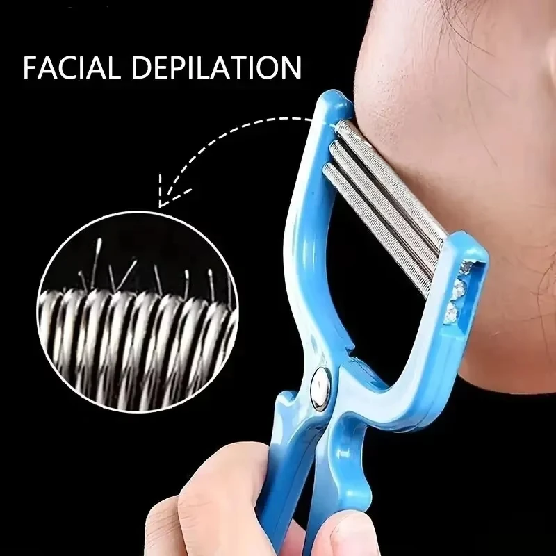 Smooth Skin Facial Hair Removal Device - Elastic Lip and Eyebrow Hair Removal Device, Handheld Facial Hair Removal Device, Gentl