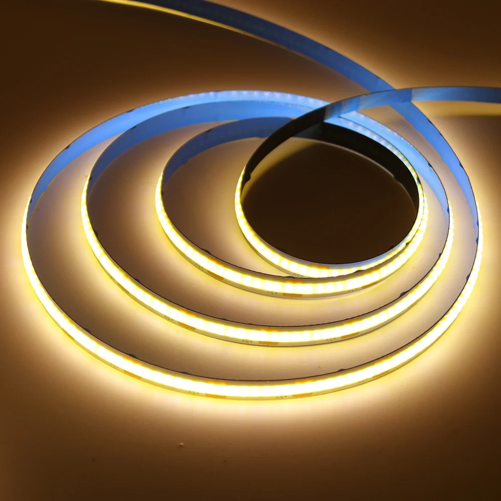 5V USB COB LED Strip Light 320LEDs Ribbon Tape Warm White Red Green Blue Pink Yellow 8mm PCB Flexible Linear Lighting Room Decor