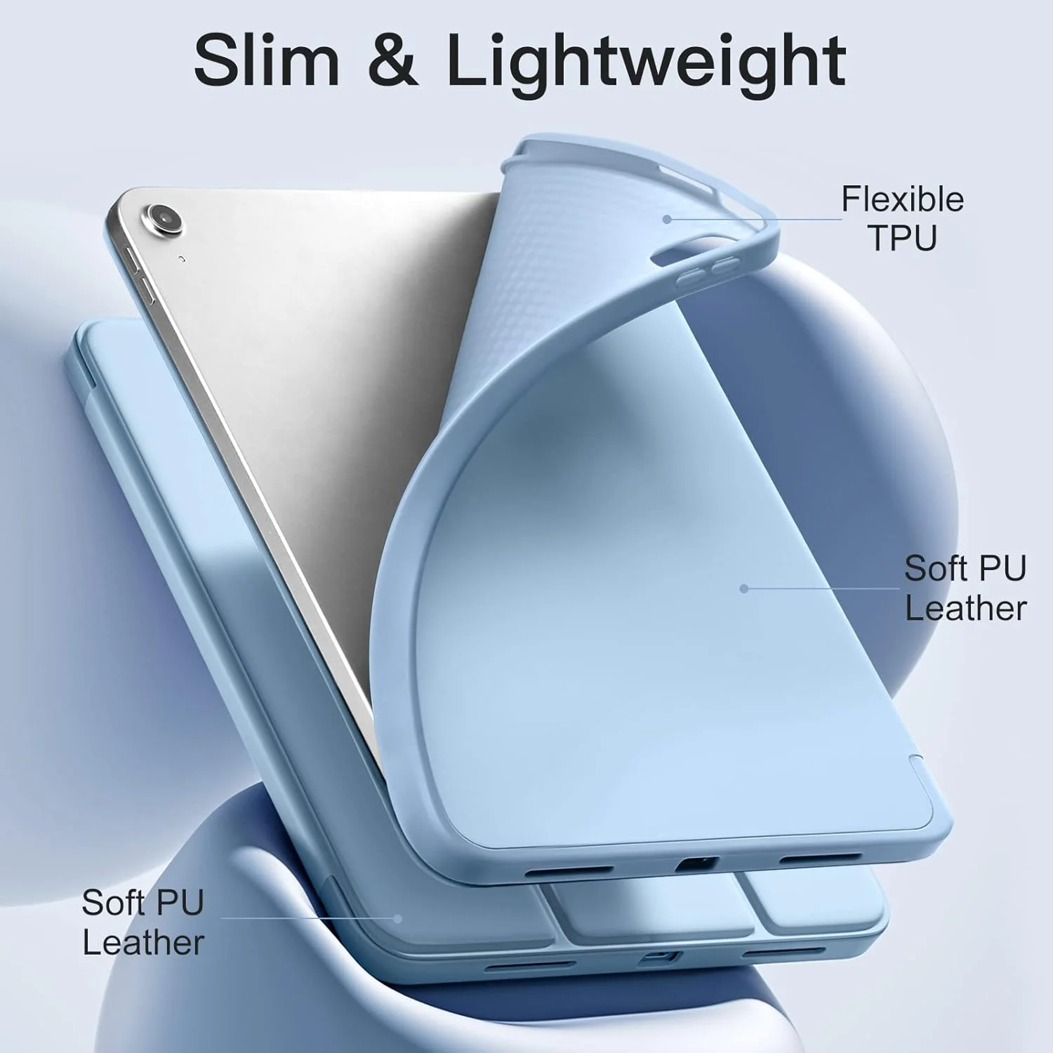 Case for iPad (A16) 11th Generation 11 Inch 2025, iPad 10th Generation 10.9 inch 2022, Auto Wake/Sleep, Slim Trifold Stand Cover