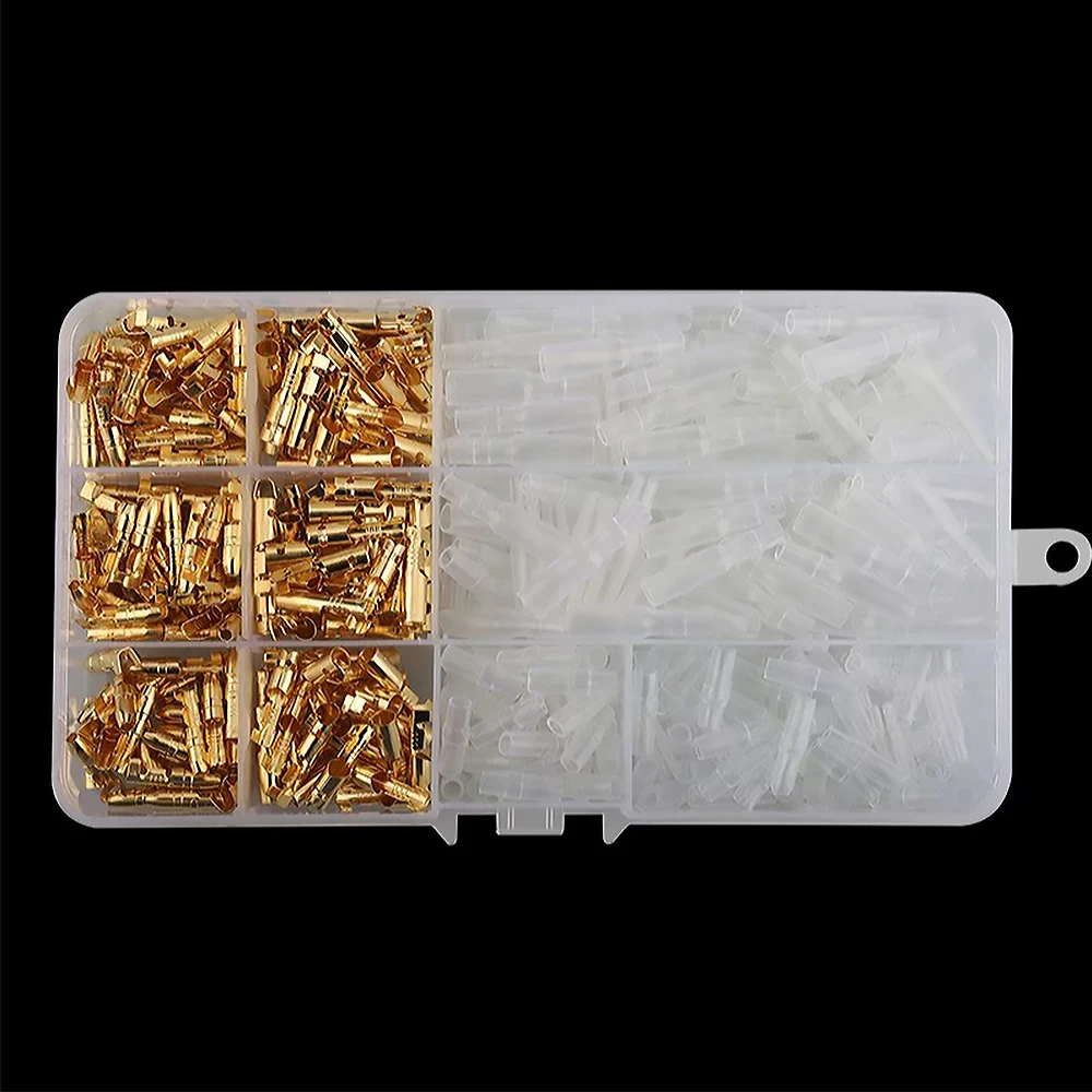 Wire Crimp Terminals Set 2.8/4.8/6.3mm Copper Male Female Wire Spade Connectors with Insulated Sleeve Electrical Conector Box