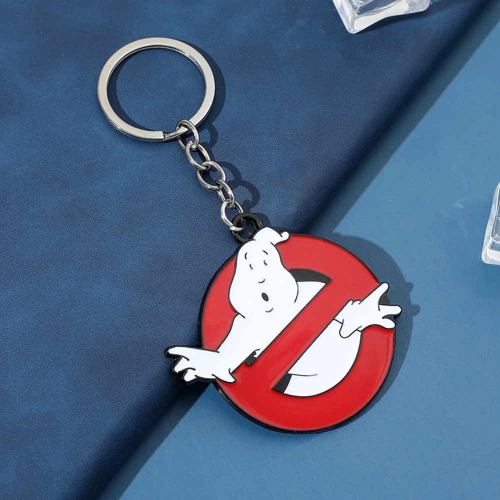 Ghostbusters Red Keychain Death Squads Keyring Unisex Jewelry Chaveiro for Women And Men