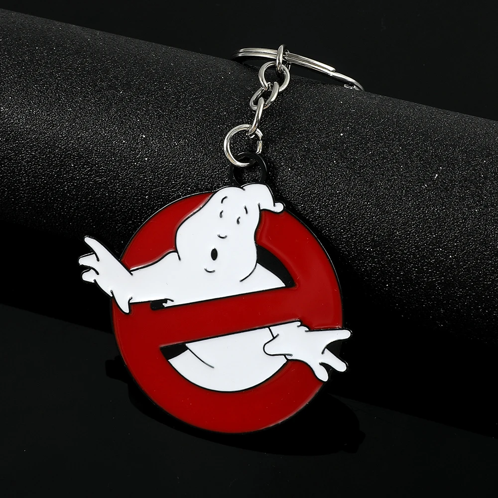 Ghostbusters Red Keychain Death Squads Keyring Unisex Jewelry Chaveiro for Women And Men