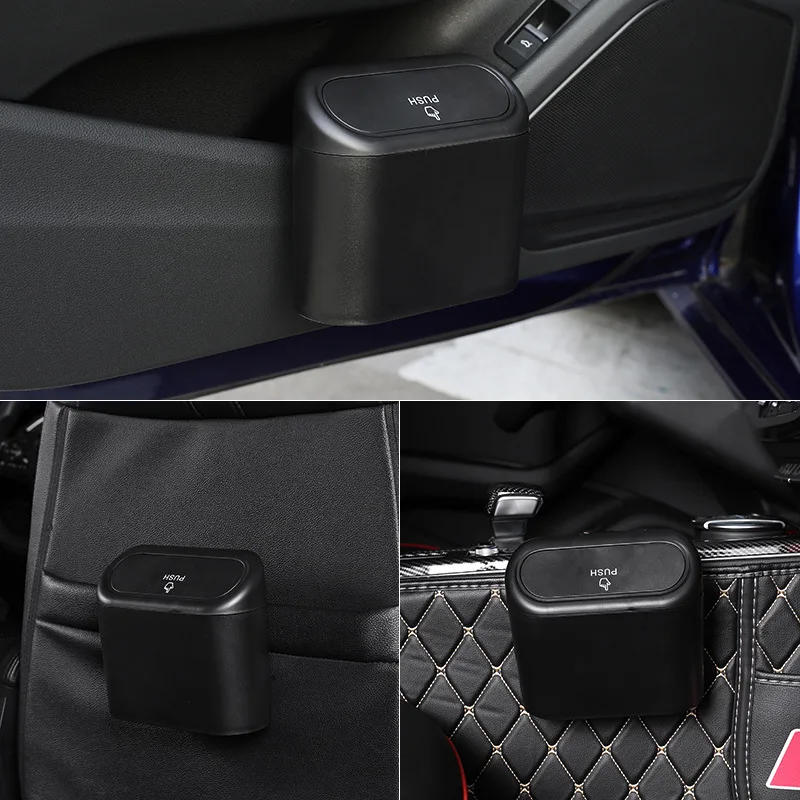 Car Trash Can (with Lid) Contains 1/2/3 Garbage Bags, Small Car Trash Can, Leak-proof Mini Car Accessories
