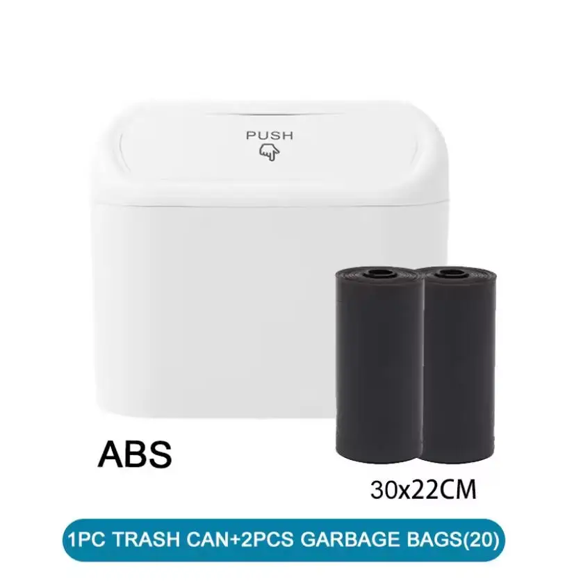 Car Trash Can (with Lid) Contains 1/2/3 Garbage Bags, Small Car Trash Can, Leak-proof Mini Car Accessories