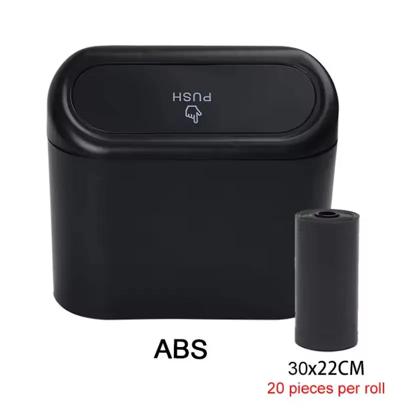 Car Trash Can (with Lid) Contains 1/2/3 Garbage Bags, Small Car Trash Can, Leak-proof Mini Car Accessories