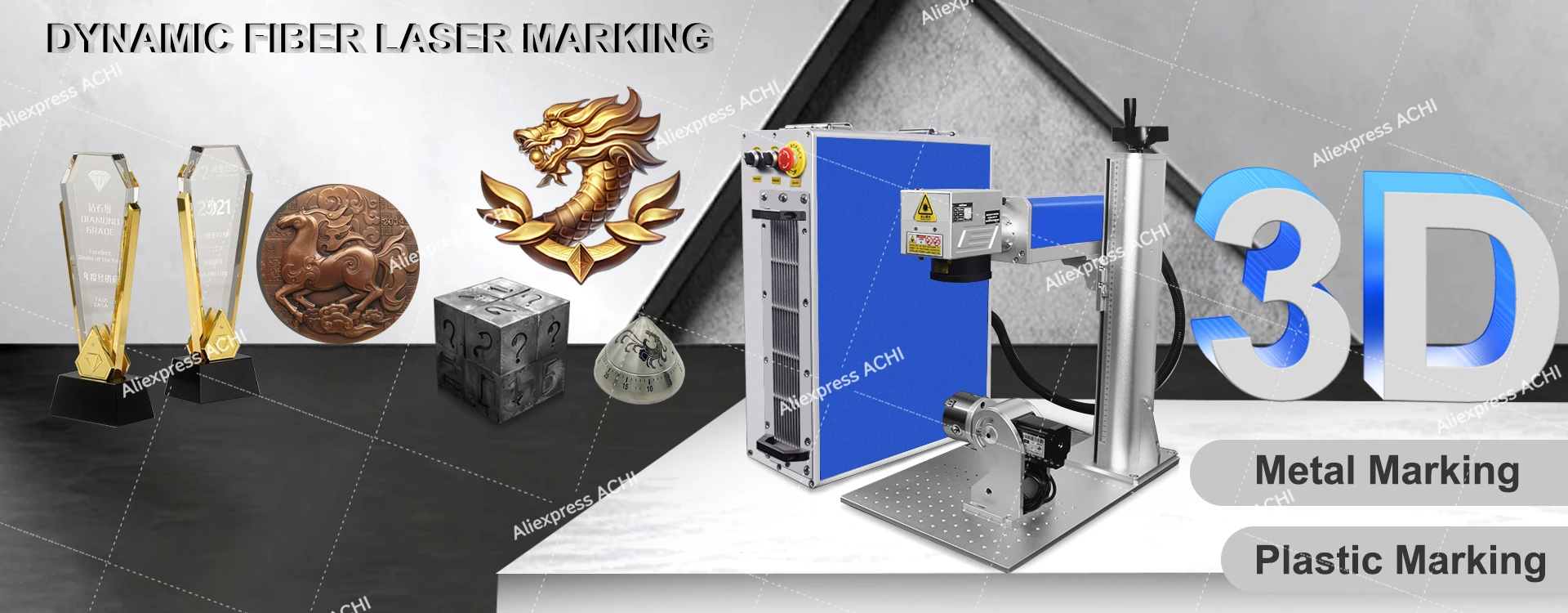 300W 3D JPT Mopa Fiber Laser Marking Cutting Machine 3 Axis Laser Engraver for All Metal Jewelry 200W 100W Deep Laser Marking