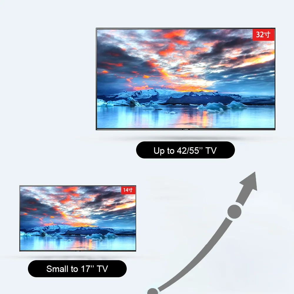 TV Wall Mount Bracket For 17-55inch TV Retractable Arms Swivel Tilt Extension Rotation TV Stand Expansion Bracket