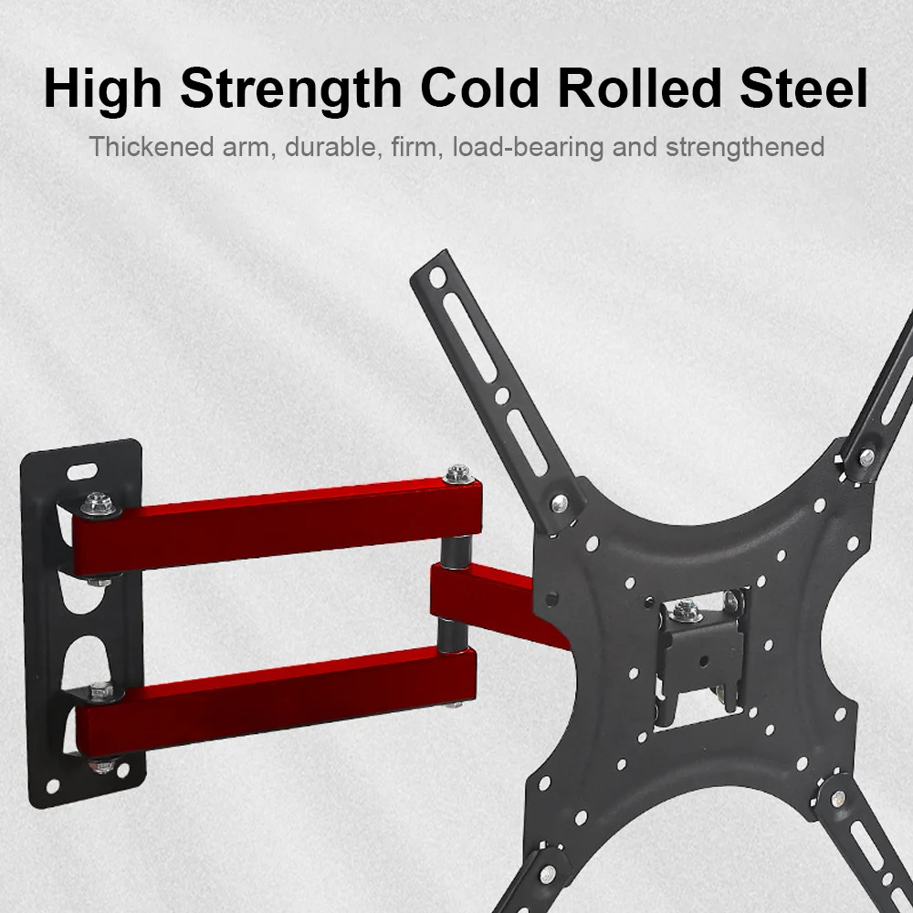 TV Wall Mount Bracket For 17-55inch TV Retractable Arms Swivel Tilt Extension Rotation TV Stand Expansion Bracket