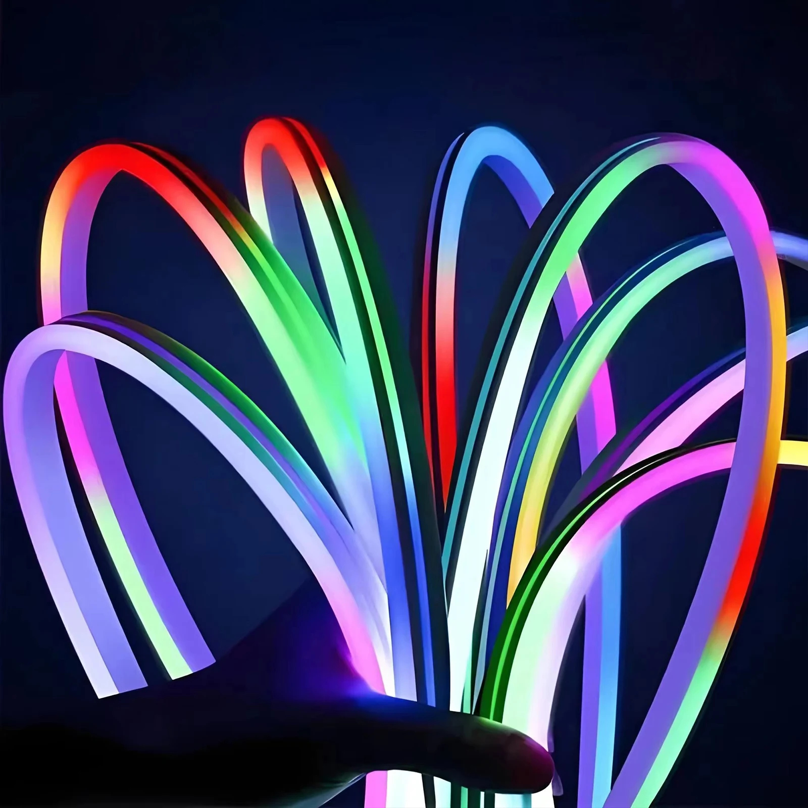 RGB Rope Light APP Remote Silicone Neon Tape Light Color Changing Rope Light for Bedroom Living Room Gameroom
