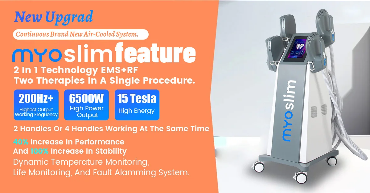 Nova MYOslim Neo 6500W High Power 4 RF Handles Hi-emt Body Sculpt EMS Body Muscle Stimulate Machine Slimming Beauty Equipment
