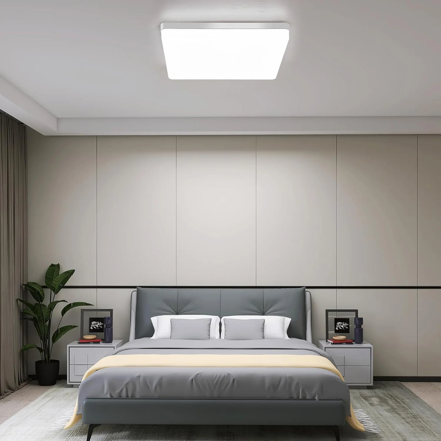Square LED Ceiling Light,48W 5400LM LED Ceiling Lamp,Cold White Light 6500K Ceiling Light For Living Room,Bedroom