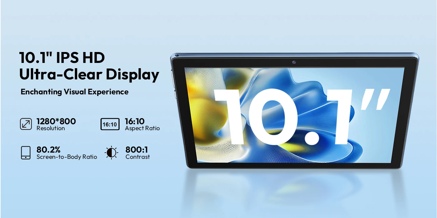 XGODY N01 10.1 Inch 8GB+64GB Android 15 Tablet With Keyboard and Case 2MP+8MP Camera 6000mah High-Performance Tablet Penta-Core