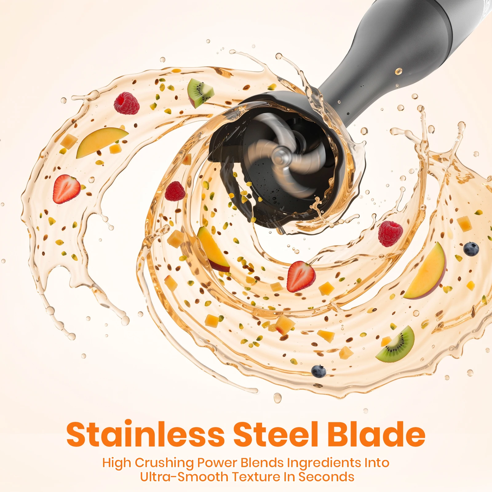 SUPERLEX 350W Stick Blender Electric Immersion Hand Blender, 2 Speed Control Stainless Steel Blending Shaft, Detachable Design for Soups, Smoothies, Sauces and Homemade Baby Food