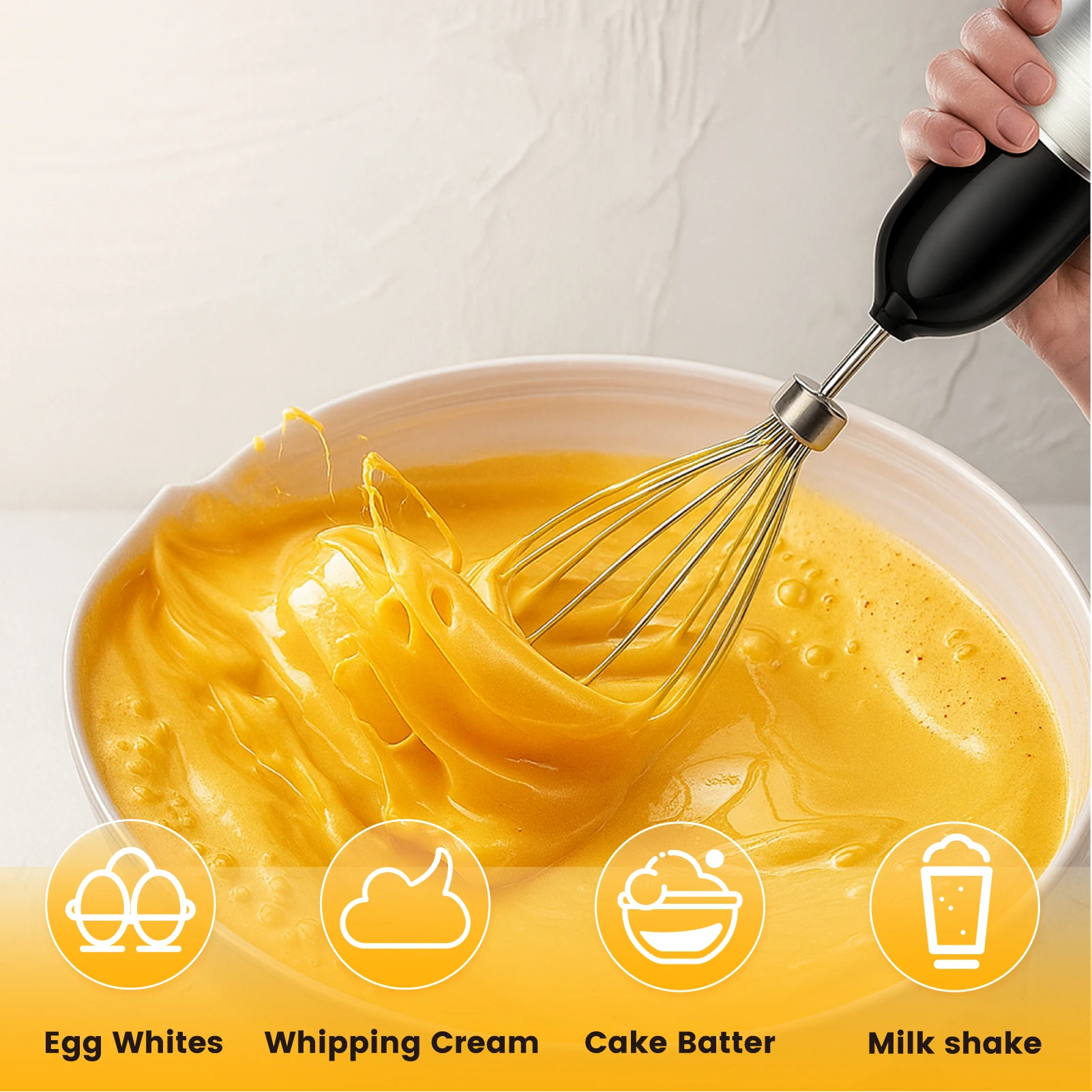 SUPERLEX 3 in 1 Immersion Hand Blender 600W Power Hand Stick Blender Mixer Vegetable Meat Grinder with 304 Stainless Steel Blade