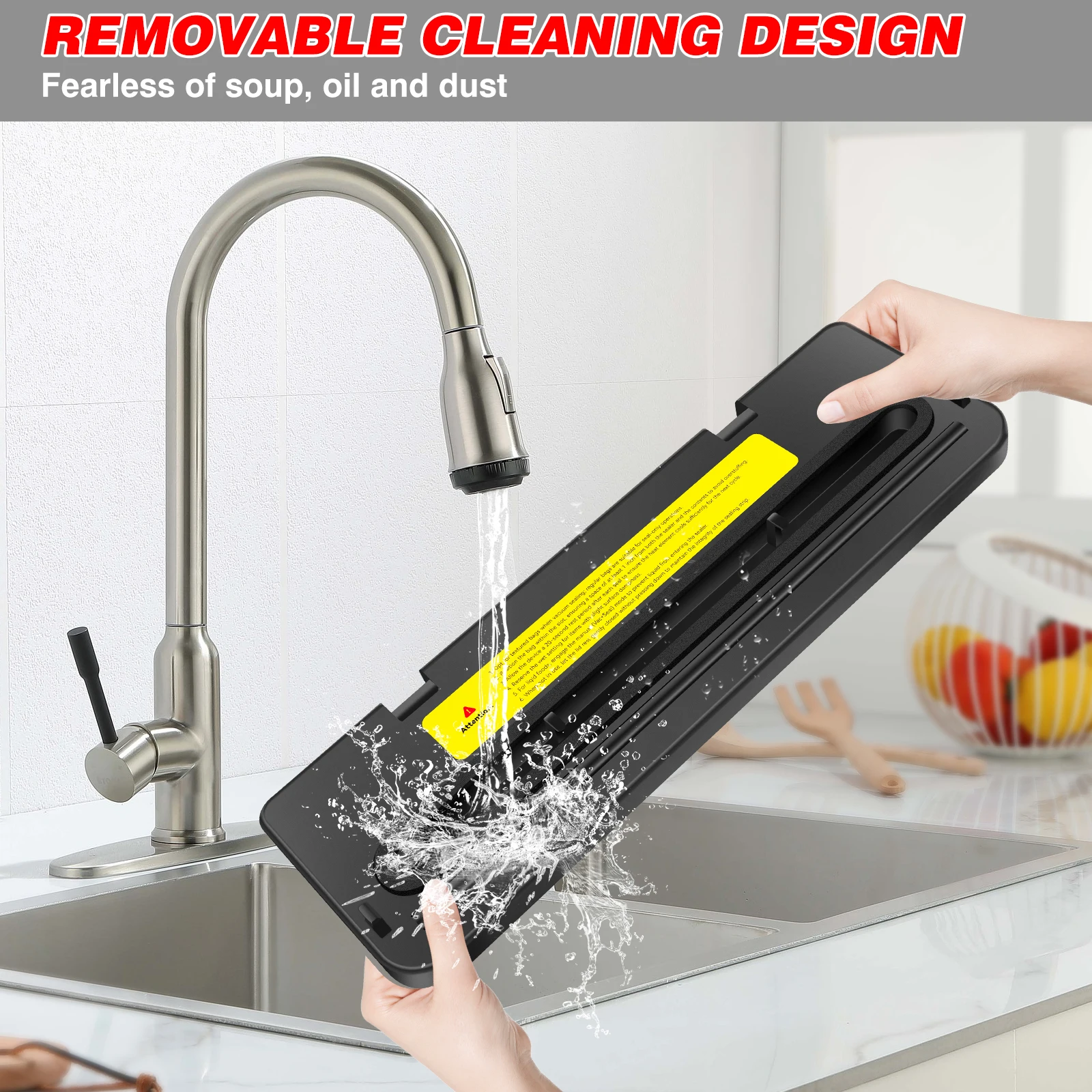 BRIEFNESS 6-in-1 Automatic Vacuum Sealer with Cutter, 6 Modes & 10 Bags for Meat, Vegetables, Snacks, Dry/Wet Food Preservation
