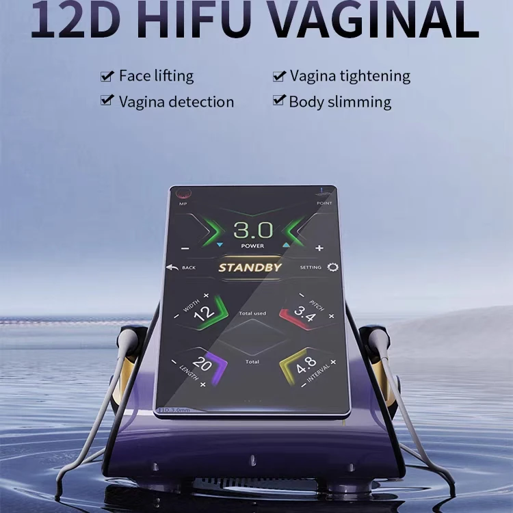Professional 12D HIFU Vaginal Tightening Machine Non-Invasive Body Slimming Spa Equipment