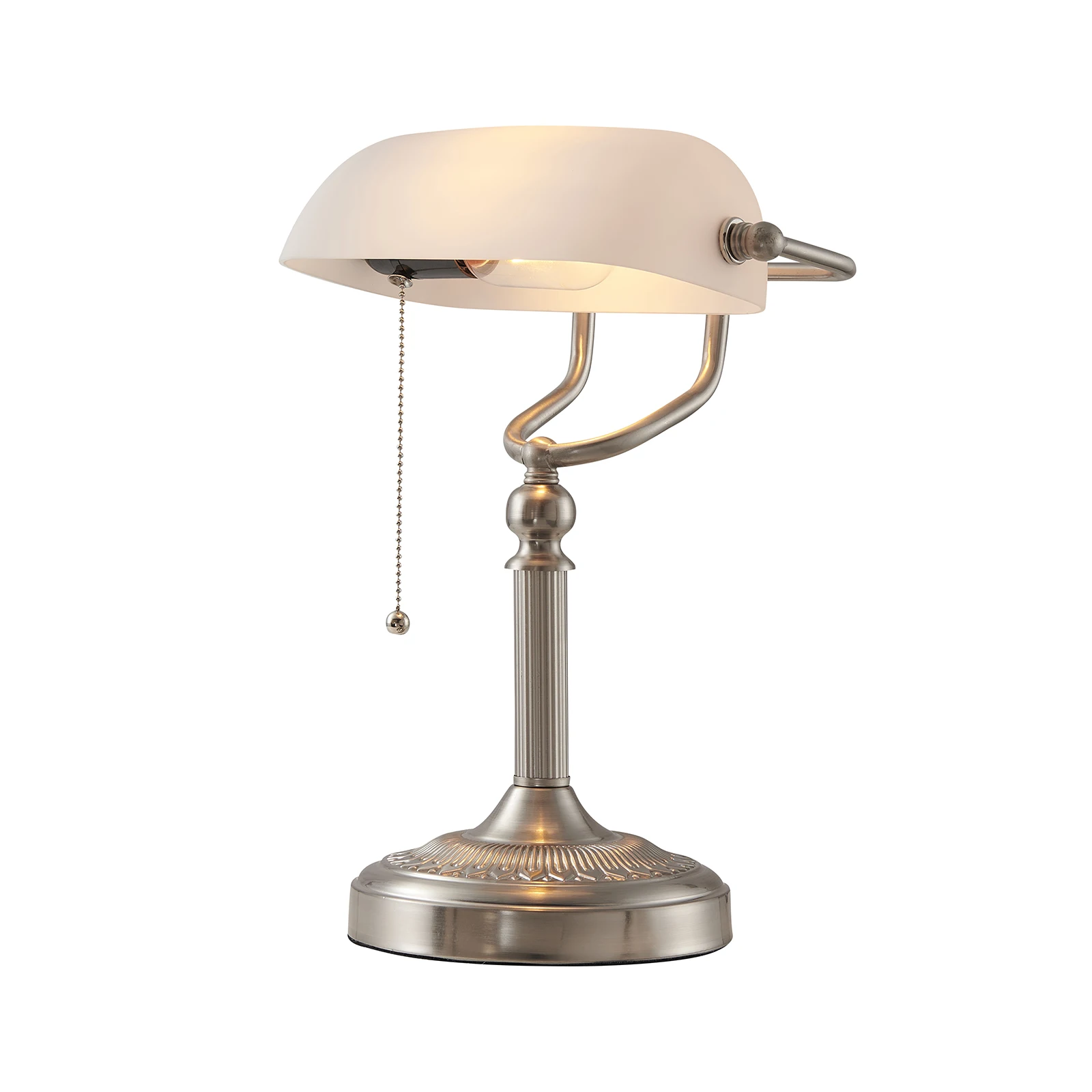 Green Glass Lamp Shade Desk Lamp Banker Lamp Pull Chain Switch Table Lamp Classic Table Lamp