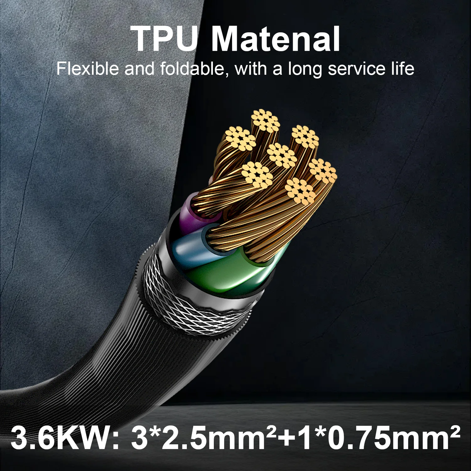 GOODCELL Type 2 EV Charger 3.6KW 16A 1P APP Smart Control IP66 5/10M Cable EU Schuko Plug 220V For Type2 EV Car Charger