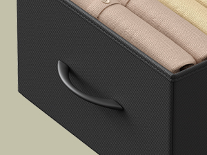 SONGMICS Nightstand with 2 Non-Woven Fabric Drawers, Chest of Drawers for Bedroom, Closet