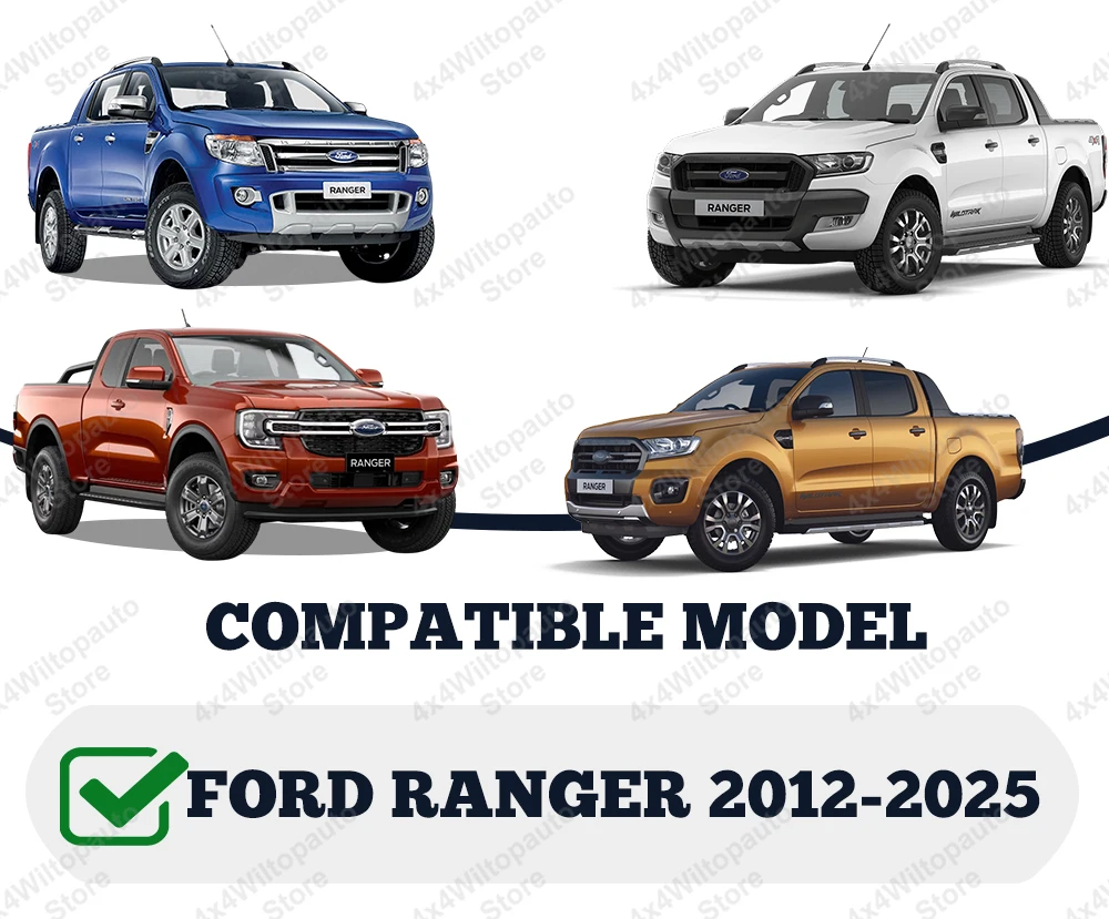 Window Visor For Ford Ranger T6 T7 T8 T9 Wildtrak Smoke Black Window Deflector Sun Rain Guards Car Accessories Double Cab