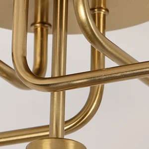 Modern Ceiling Light,5 Lights E27 Industrial Ceiling Lamp,Gold Metal Ceiling Lighting for Living Room,Bedroom(Bulb not included)