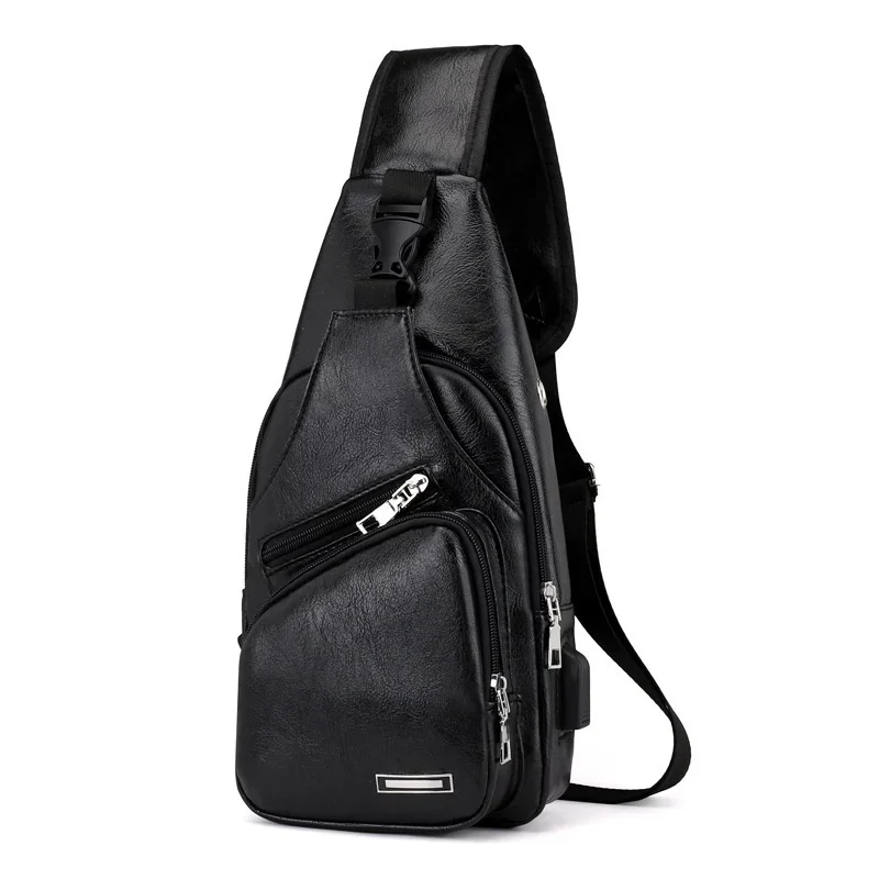 Chest Pack Men Sport PU Leather Belt Bag Fashion Trend Waterproof Shoulder Bag Waist Bags Street Pack Phone Crossbody Bags