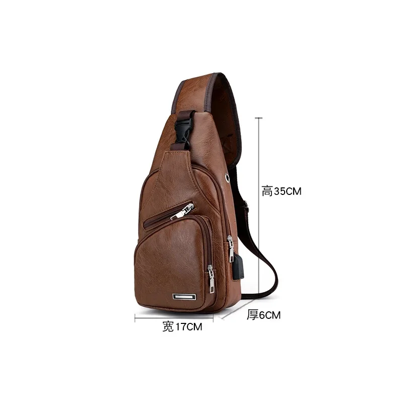 Chest Pack Men Sport PU Leather Belt Bag Fashion Trend Waterproof Shoulder Bag Waist Bags Street Pack Phone Crossbody Bags