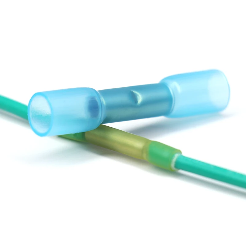 10/100Pcs Heat Shrinkable Cable Terminal Tube BHT0.5 BHT1.25 BHT2 BHT5 AWG22-10 Waterproof Butt Crimp Copper Insulated Connector